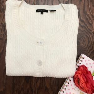 Jeanne perrie cable knit sweater cardigan